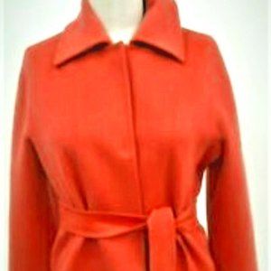 MAX MARA Angora & Wool Blend Crop Coat - Orange!